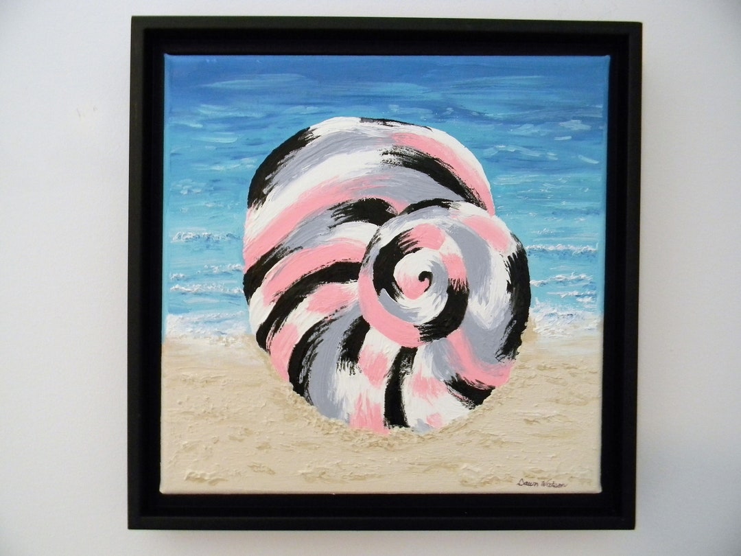 Snail Shell on Beach Personalized Oil Painting - Etsy