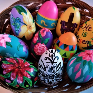 Handpainted Wooden Easter Eggs