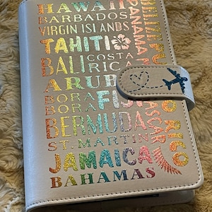 Customized Tropical Travel Savings Binder
