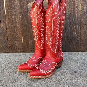 Red 2025 boots tall