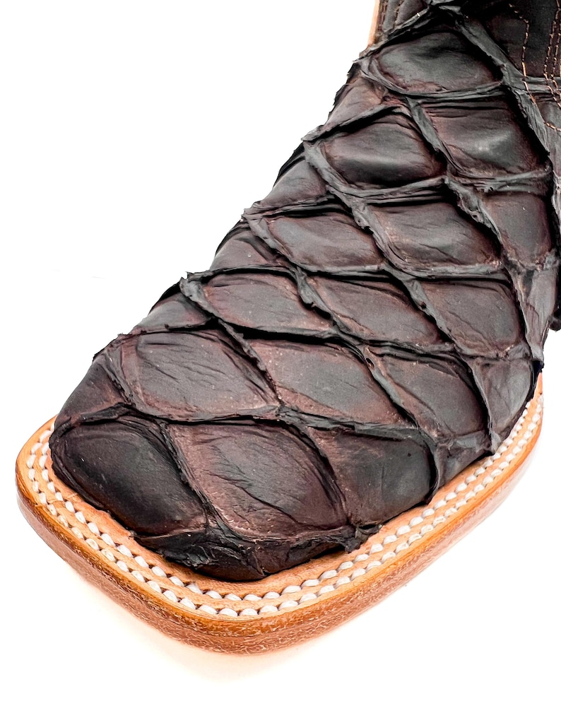 Handcrafted Men's Bass Cowboy Boots/ Square Toe Cowboy Boots Pirarucu ...