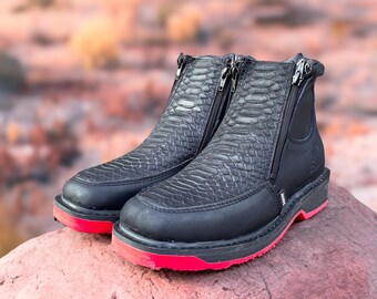 Justin zipper boots deals