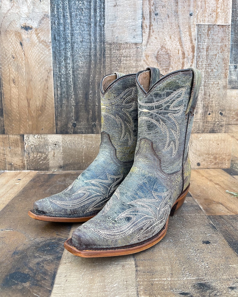 Handmade Western Ankle Boots / Women Casual Western Cowboy Etsy