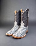 Handcrafted Men's Python Cowboy Boots/ Square Toe Cowboy Boots Snake/ Men's Exotic boots/ Botas vaqueras exoticas/ Men's cowboy boots