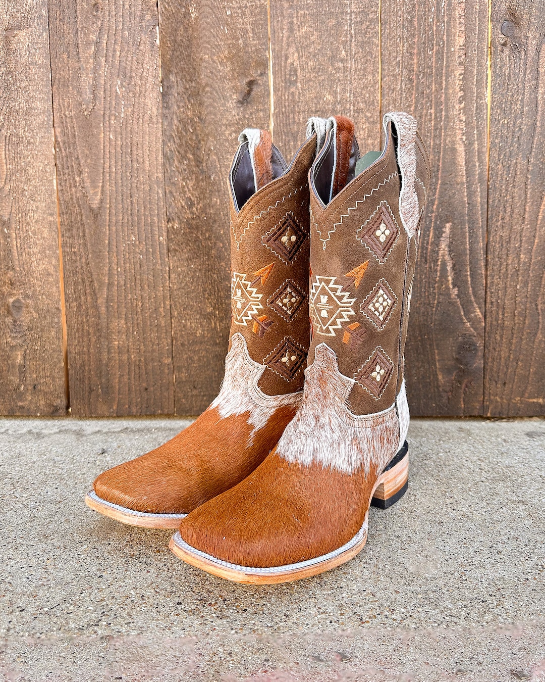 Handcrafted Men's Cowhide Cowboy Boots/ Square Toe Cowboy Boots Cowhide