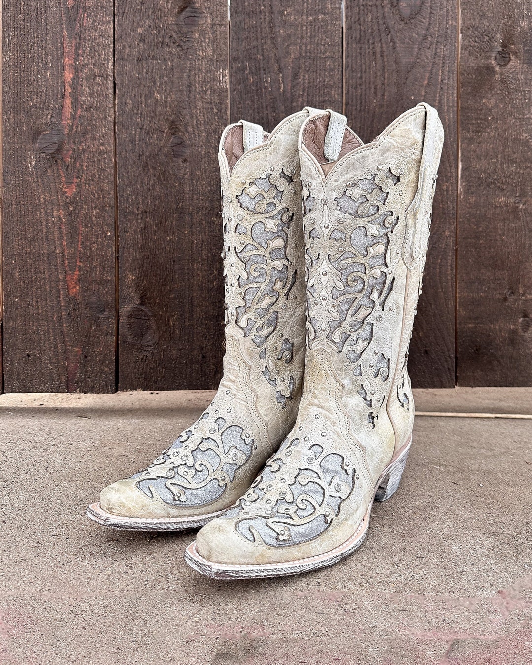 Western Cowboy Boots / White Cowboy Boots/ Cowgirl Boots/ Wedding ...
