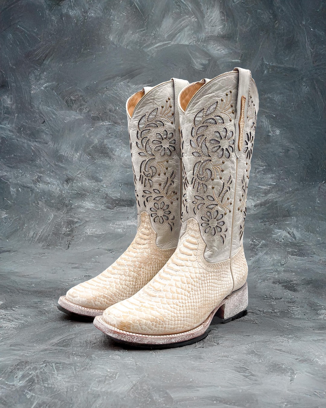 Western Cowboy Boots White Cowboy Boots Cowgirl Boots/ Wedding