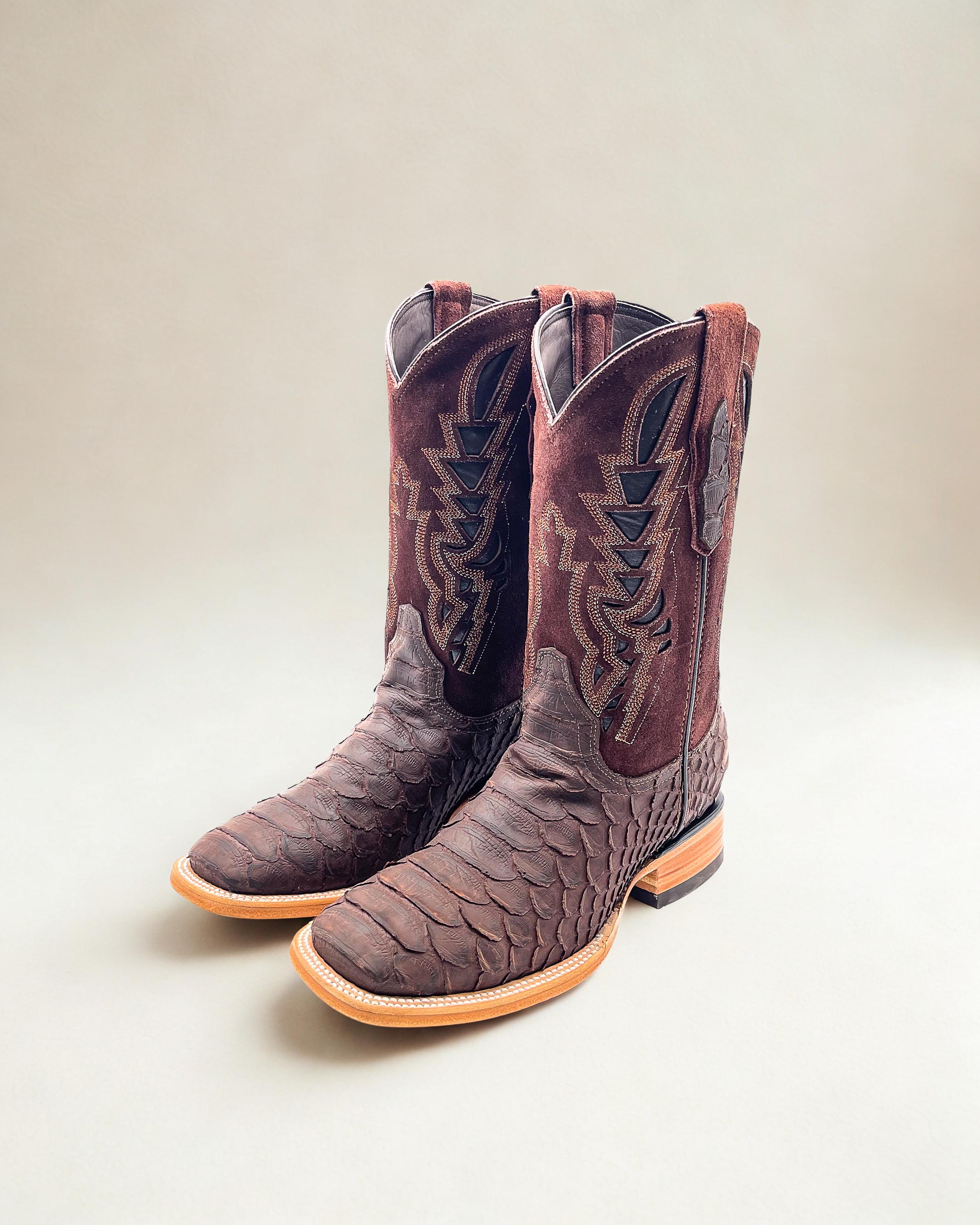 Vintage 90s Dan Post Genuine Python Cowboy Boots Mens 9D Red Black Dan Post Python Boots | Boot Barn main image 2