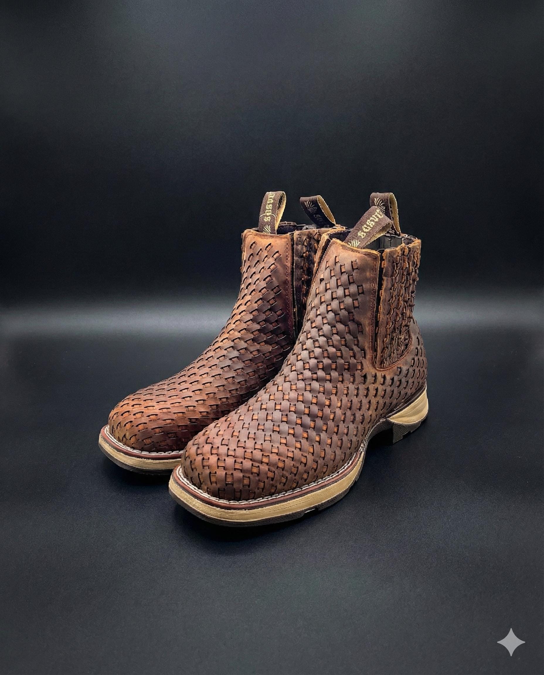 Qüero handmade Spanish Chelsea leather brown boots size 9 il_fullxfull.5820867927_j6tf.jpg main image 2