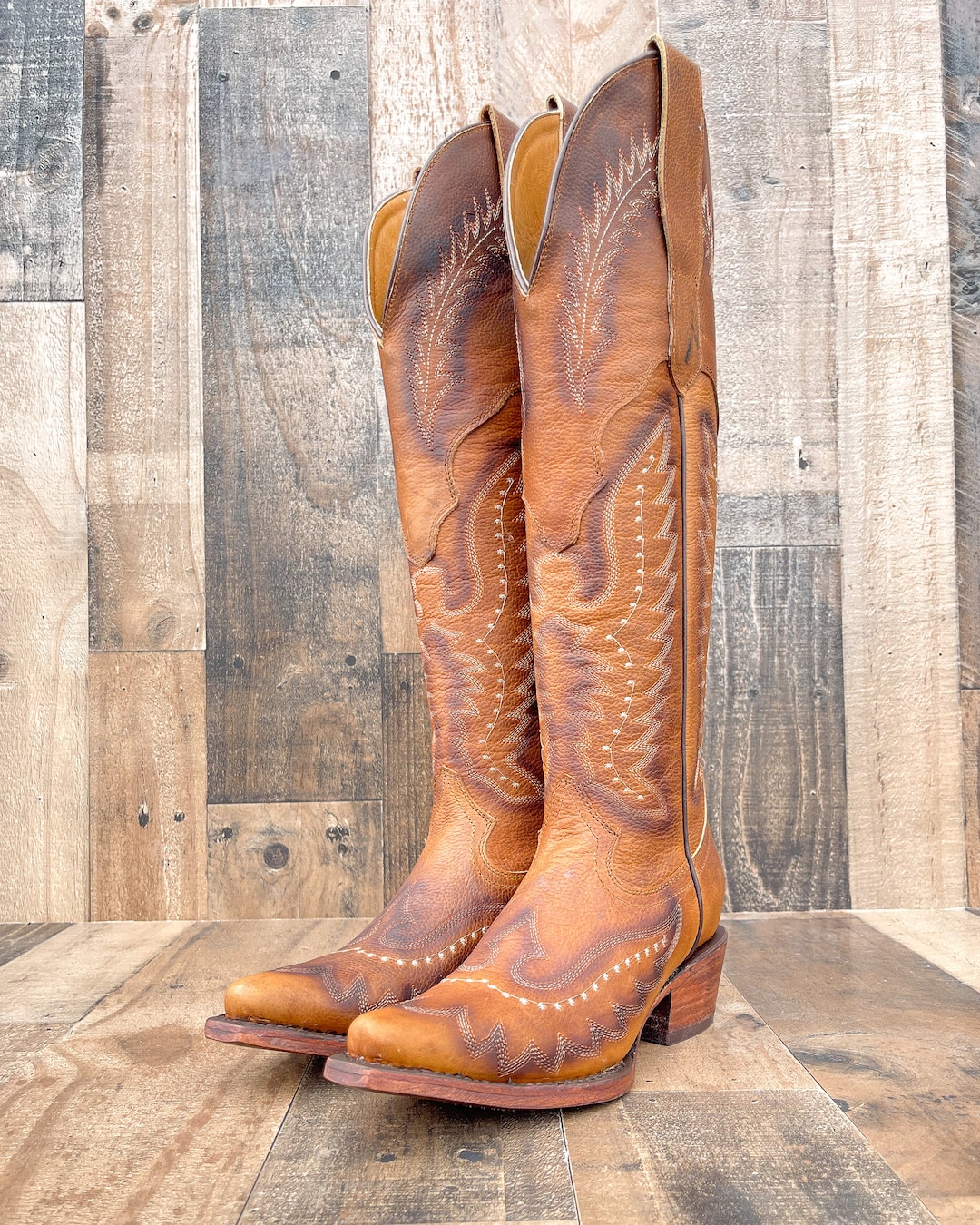 Handmade Western Tall Cowboy Boots Knee High Tall Brown Cowboy Boots Cowgirl Boots Botas Vaqueras Altas Western Knee high Boots Etsy