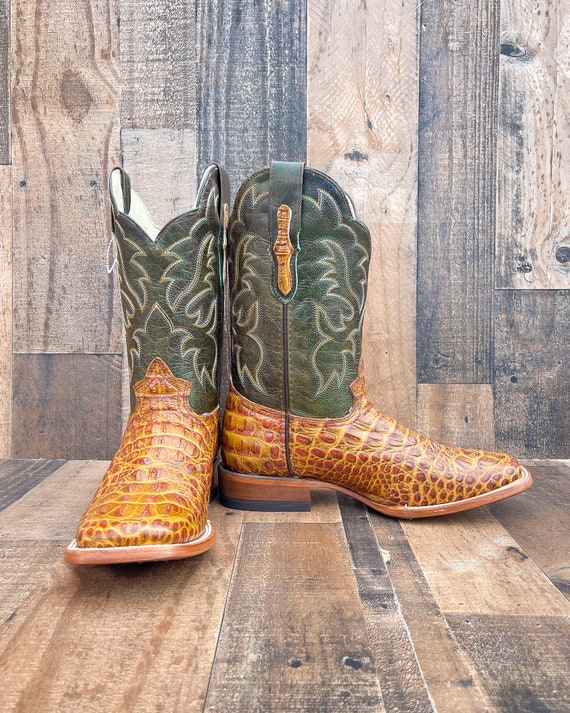 Handcrafted Men s Crocodile Alligator Cowboy Boots Square Toe Cowboy Boots Men s Exotic Boots Botas Vaqueras Exoticas Men s Cowboy Boots Etsy