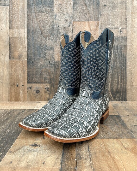 Handcrafted Men s Crocodile Alligator Cowboy Boots Square Toe Cowboy Boots Men s Exotic Botas Vaqueras Exoticas Men s Cowboy Boots FAUX Etsy