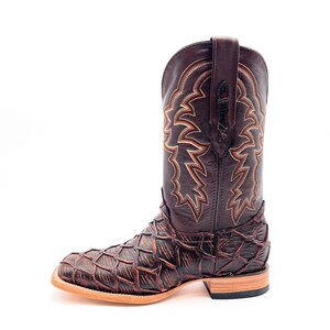 Handcrafted Men's Bass Cowboy Boots/ Square Toe Cowboy Boots Pirarucu ...