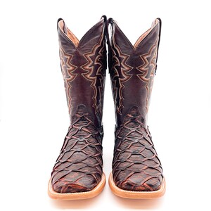 Handcrafted Men's Bass Cowboy Boots/ Square Toe Cowboy Boots Pirarucu ...