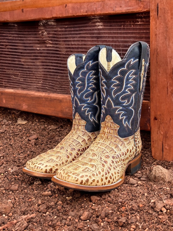 Tan Crocodile Leather Cowboy Boots Men main image 4