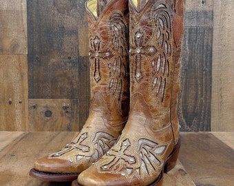 Western Cowboy Boots /Women cowboy boots/ cowgirl boots/ wedding cowboy boots/ stagecoach boots / Glitter boots / Rhinestone boots / Gold