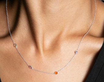 Family Birthstone Necklace Gift for Grandma, Grandmother gifts, Personalized Gifts for her, Birthstone Jewelry for Grandmom