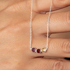 Mom Necklace, Family Birthstone Necklace, Multi Birthstone Necklace, Birthstone Jewelry, Gift For Mom, Birthday Gift
