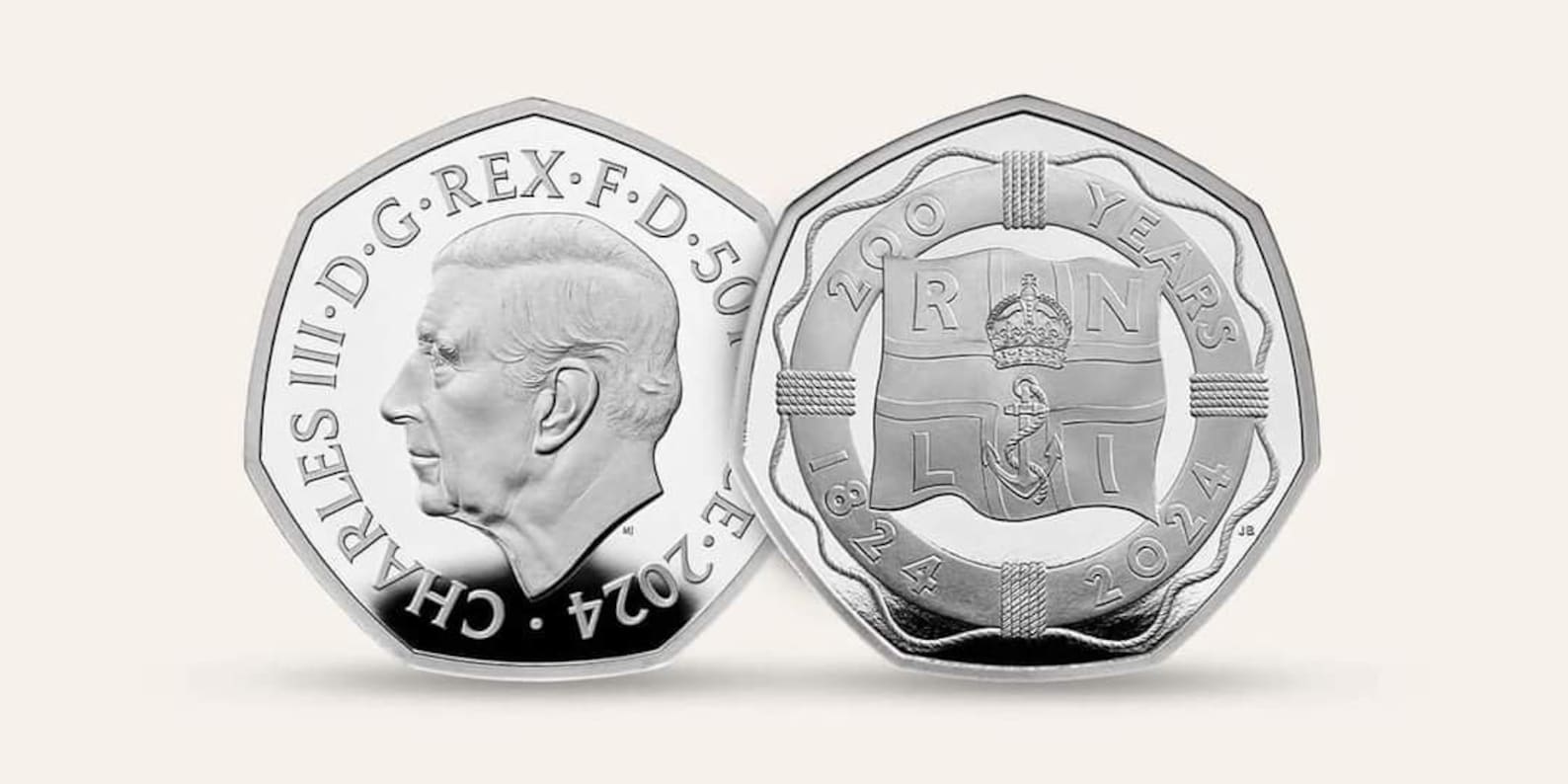 2025 UK 50p Coin RNLI'S 100th Anniversary Brilliant Uncirculated Pre
