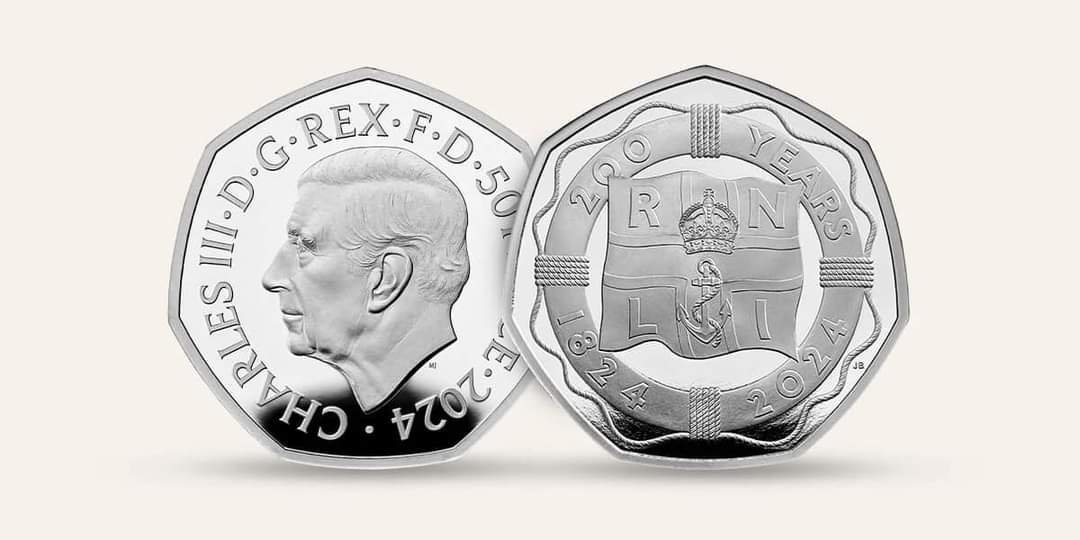 2024 UK 50p Coin RNLI'S 100th Anniversary Brilliant Uncirculated Pre