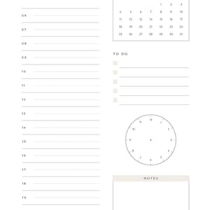 minimalistic white-beige daily planner for Goodnotes - daily undated planner/digital planner