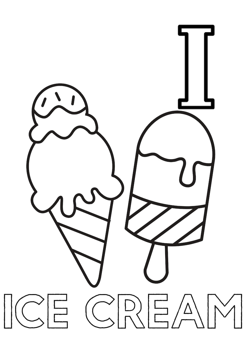 Prek/kindergarten Printable Alphabet Coloring Sheets for Kids Etsy