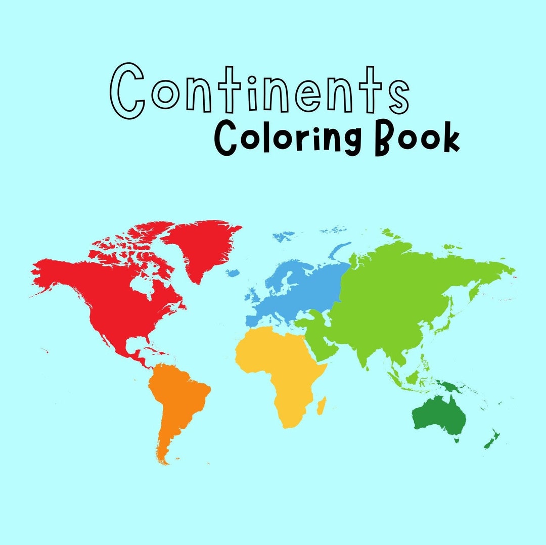 Continents Coloring Pages for Kids Coloring Pages Educational Coloring