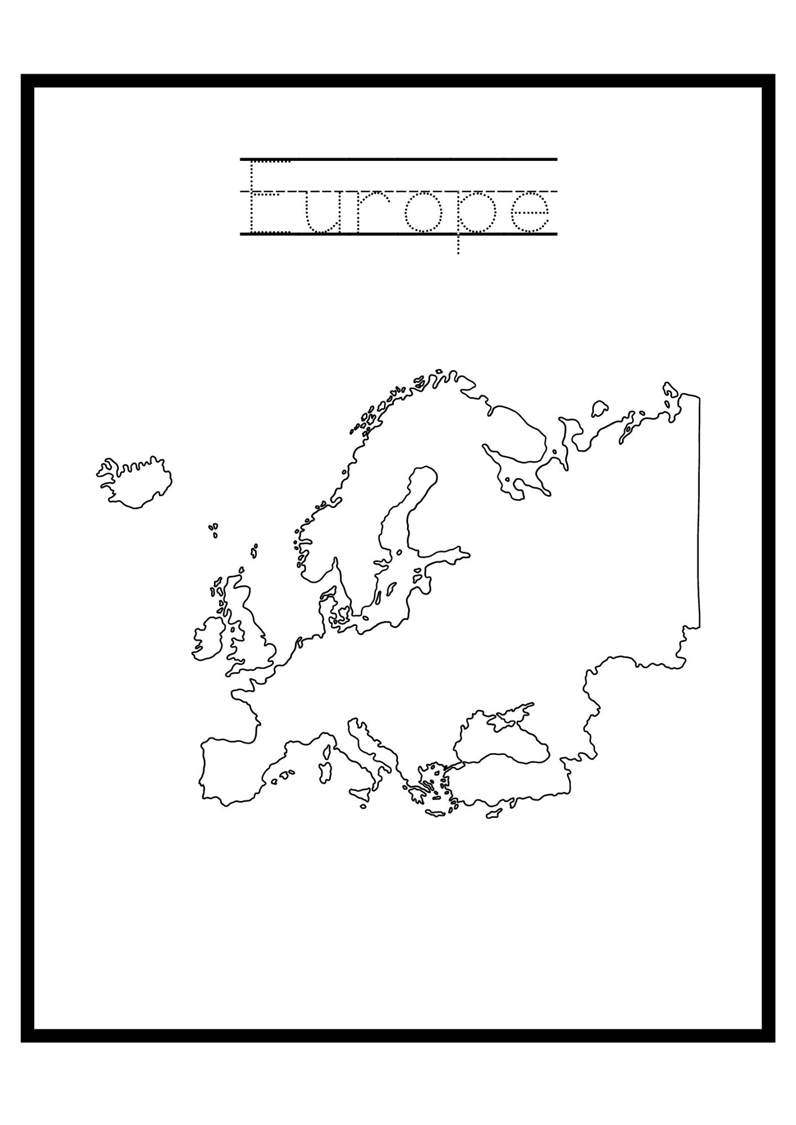 Continents Coloring Pages for Kids Coloring Pages Educational Coloring