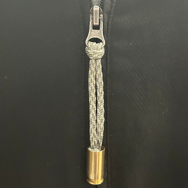 Bullet Casing Zipper Pull