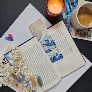 Beautiful Artwork Bookmarks Katsushika Hokusai/The Great Wave off Kanagawa, Colorful Famous Bookmarks Artistic Small Gifts for Book Lovers
