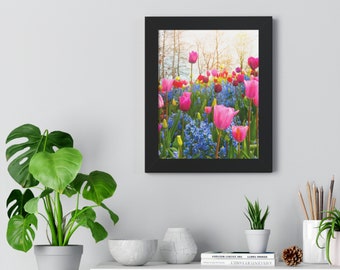 Premium Value Express Framed Vertical Poster Beautiful Flowers