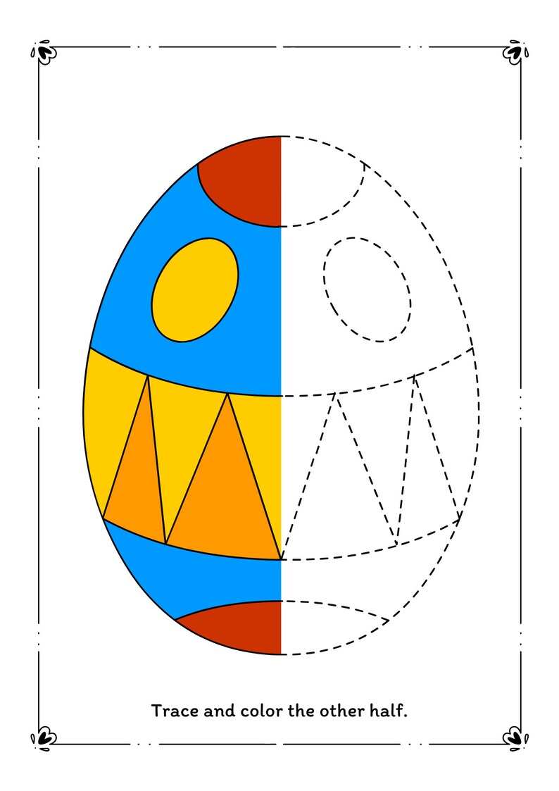 PRINTABLE COLORING BOOK Egg Coloring Book Egg Coloring Etsy