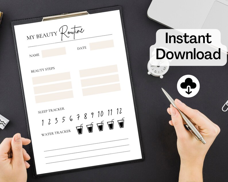 Skincare Planner, Beauty Routine Planner, Printable Skin Care Planner