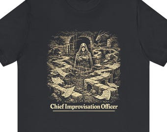 Chief Improvisation Officer RPG T-Shirt – Funny Male Dungeon Master Gift
