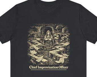 Chief Improvisation Officer RPG T-Shirt - Funny Female Dungeon Master Gift