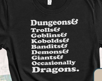 Funny DnD Shirt: Dungeons and Occasionally Dragons RPG