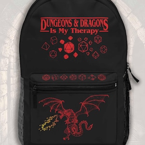 Dragon Therapy Backpack | 3 Colors | Funny DND Tabletop RPG Bookbag