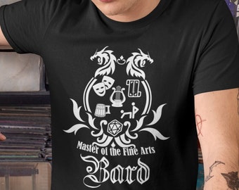 Bard, Master of the Fine Arts Funny Dungeon and Dragons DnD Gift T-shirt DnD Shirt