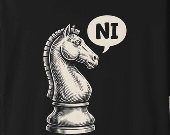 Knights Who Say Stuff Shirt: Chess Knight Comfort Colors Unisex Tee