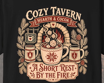 Cozy DnD Shirt: Tavern Hearth Cocoa Comfort Colors Hygge Tee