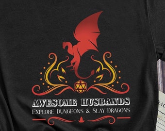 Husband Dungeons and Dragons T-Shirt, Gamer Gift