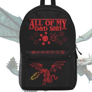 DnD Backpack, All My D&D Sh!t, Dungeons and Dragons RPG Book Bag