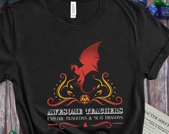 D&D Teacher T-Shirt, Dungeon Master Gift