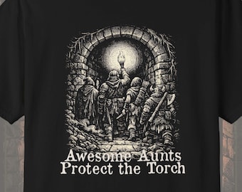 Gamer Aunt Shirt: Torchbearer Dungeon Crawler Graphic Comfort Colors Tee