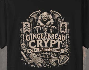 DND Christmas Shirt: Total Party Crumble Gingerbread Crypt Comfort Colors Tee