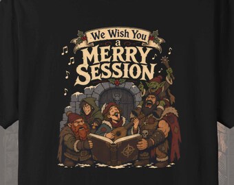 DnD Christmas Shirt: Comfort Colors Dungeon Crawler Carolers Fantasy Tee