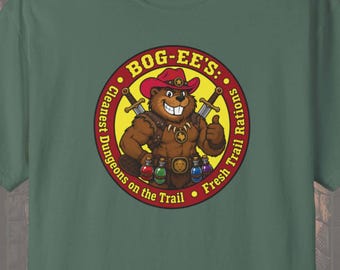 Funny DnD Shirt: Bog-ees Mascot Graphic Comfort Colors Texas Tee