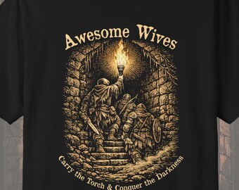 Gamer Wife Shirt: Torchbearer Dungeon Crawler Graphic Comfort Colors Tee