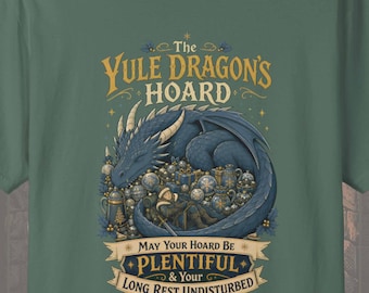 DnD Christmas Shirt: Yule Dragon Hoard Comfort Colors Holiday
