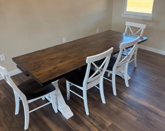 DIY Farmhouse Dining Table Plans | Rustic Kitchen Table Blueprint | Woodworking PDF